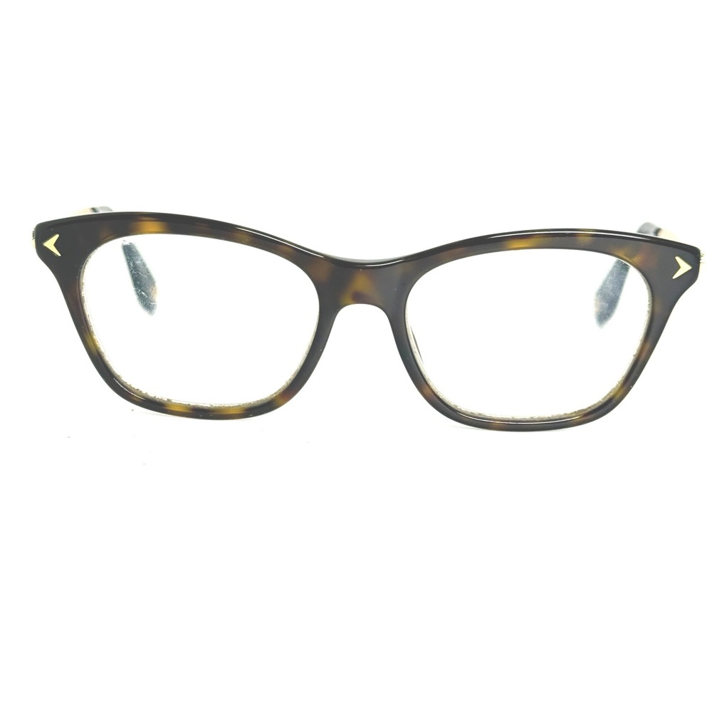 Givenchy GV 0081 086 145 Tortoise Shell Cat Eye Eyeglass Frames Gold Star Temple